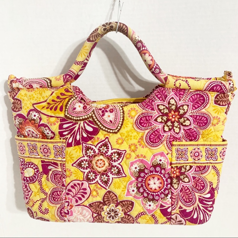 Vera Bradley Bali Gold Gabby Quilted Handbag Tote